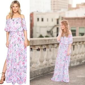 Show Me Your Mumu Hacienda Off-the-Shoulder Floral Maxi Dress Poppy Daze Small